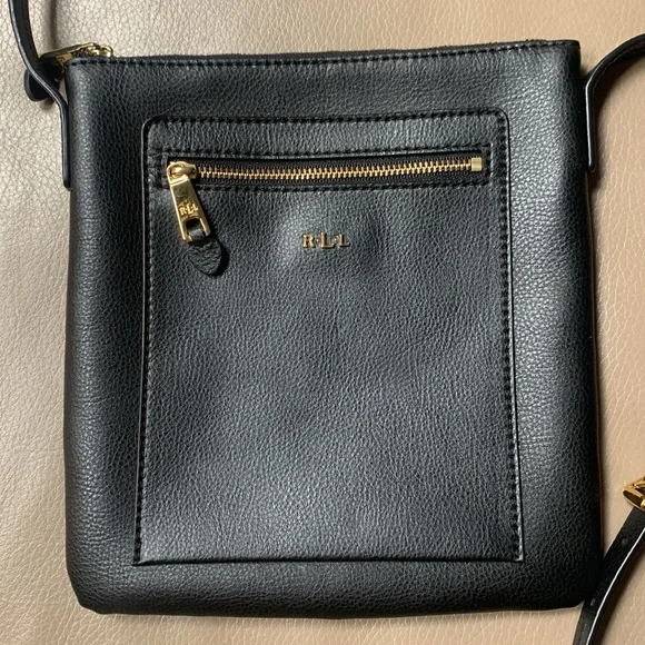 Ralph Lauren Black Leather Crossbody Bag - Picture 2 of 9